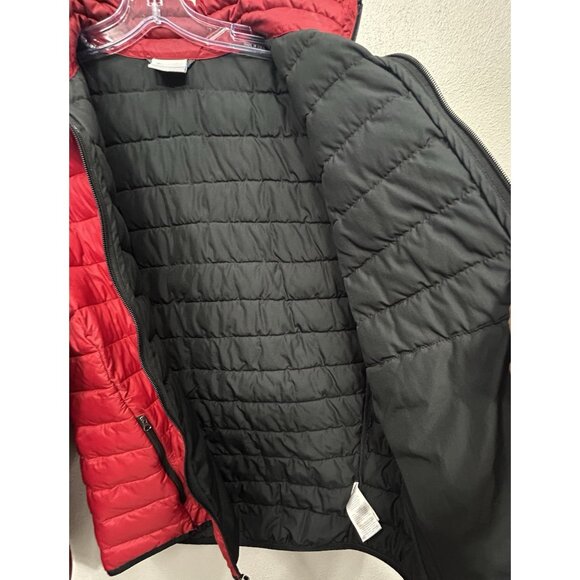 Columbia Puffer Jacket Mens Size Large Full Zip Insulated Red Preppy Outdoor - Picture 6 of 9